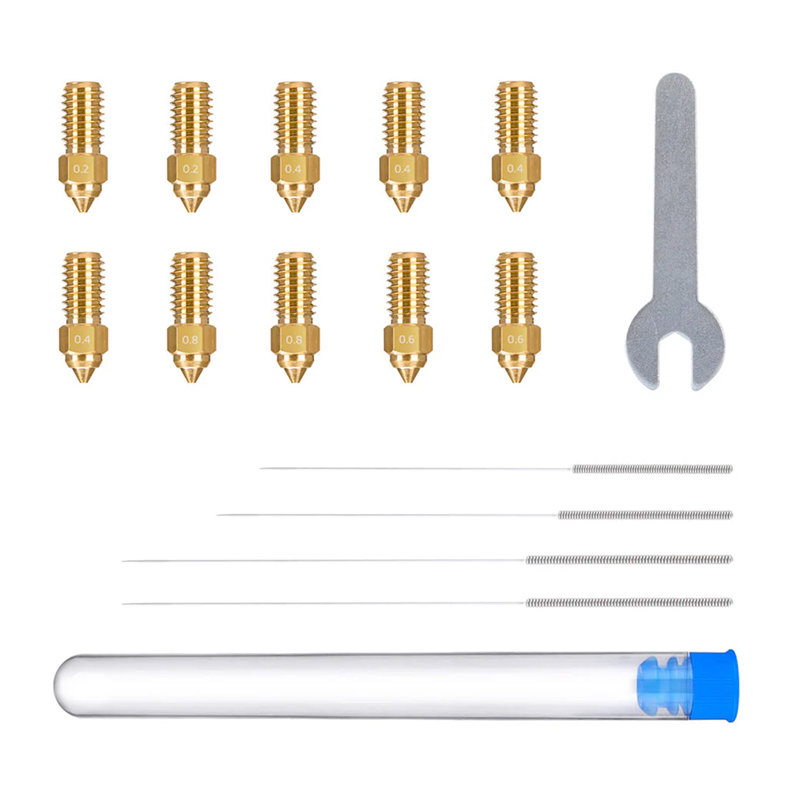 ELEGOO Neptune 4 / 4 Pro Misiņa sprauslu komplekts (0.2 mm x2, 0.4 mm x4, 0.6 mm x2, 0.8 mm x2)