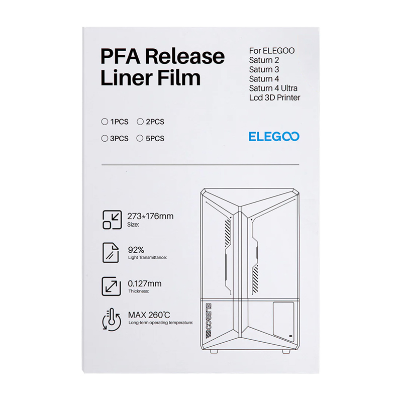 PFA plēve ELEGOO Saturn 4 / Saturn 4 Ultra (5 gab.)