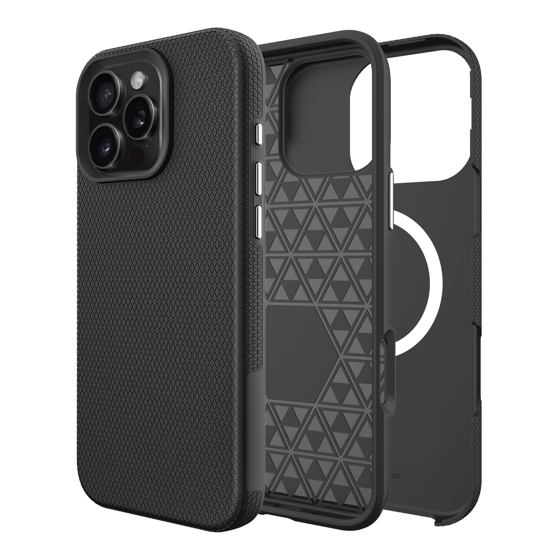 Perfectionists Trīsstūra mag koferis iPhone 15 Pro Max melns