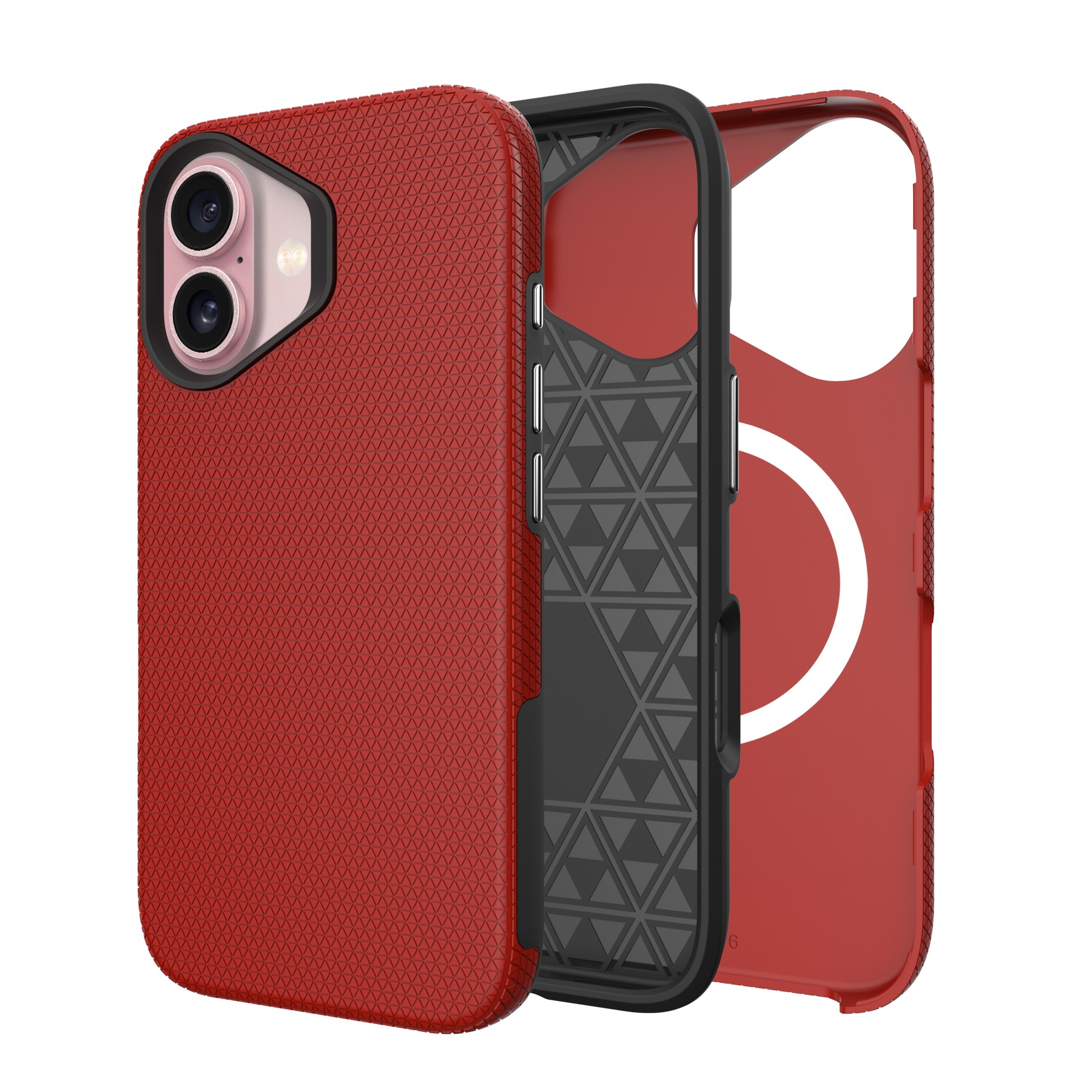 Perfectionists Trīsstūra mag koferis iPhone 11 sarkans