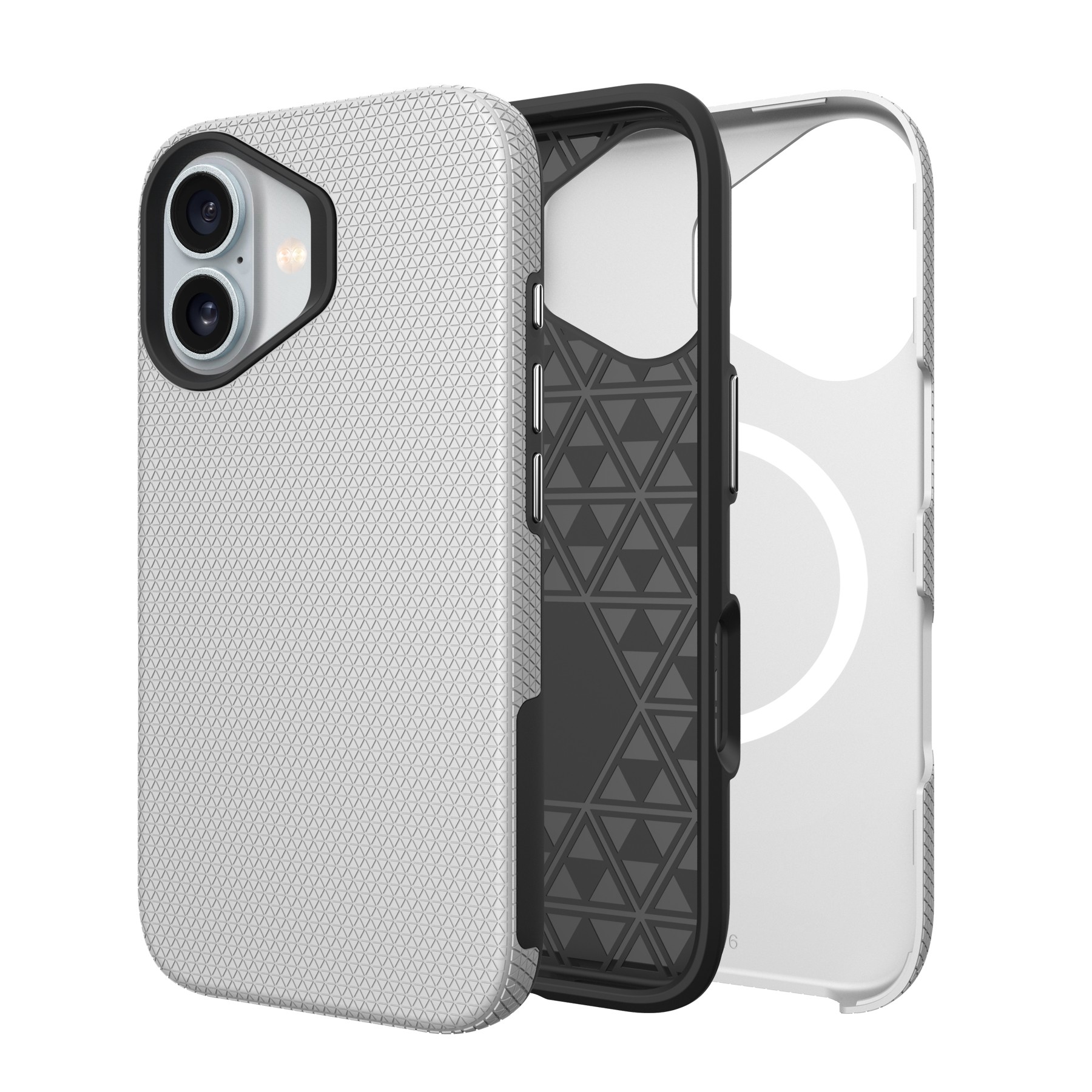 Perfectionists Trīsstūra Mag futrālis iPhone 11 sudraba krāsā