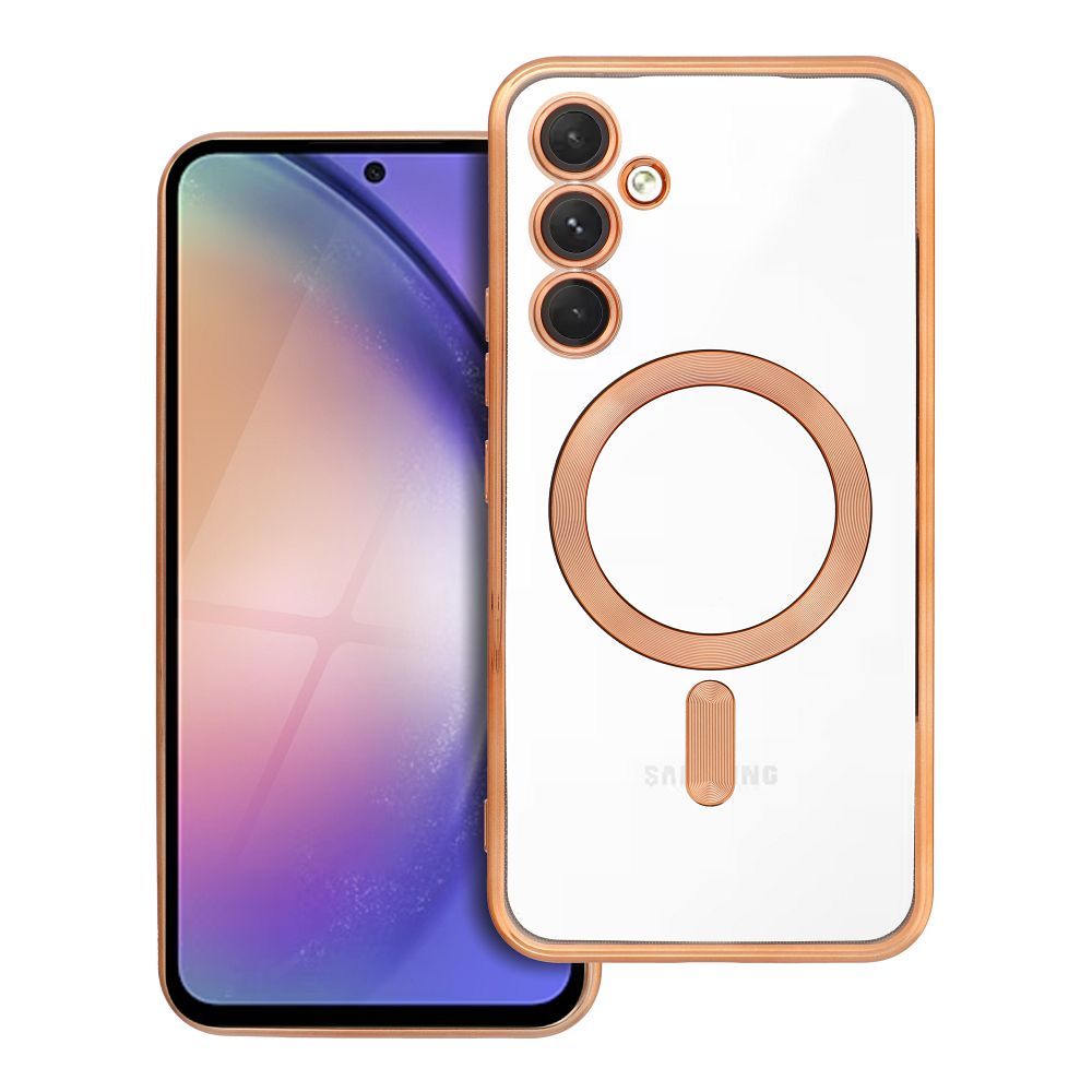 ELECTRO MAG COVER magnētiskais viedtālruņa apvalks, savietojams ar MagSafe, paredzēts SAMSUNG A54, zelta