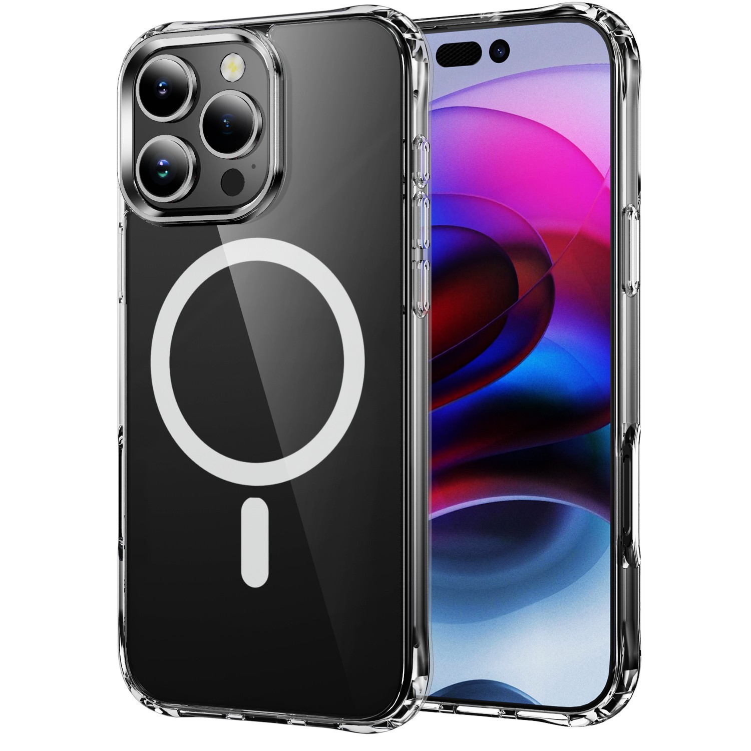 Perfectionists Caurspīdīgs magnētiskais futrālis Apple iPhone 15 Pro, caurspīdīgs