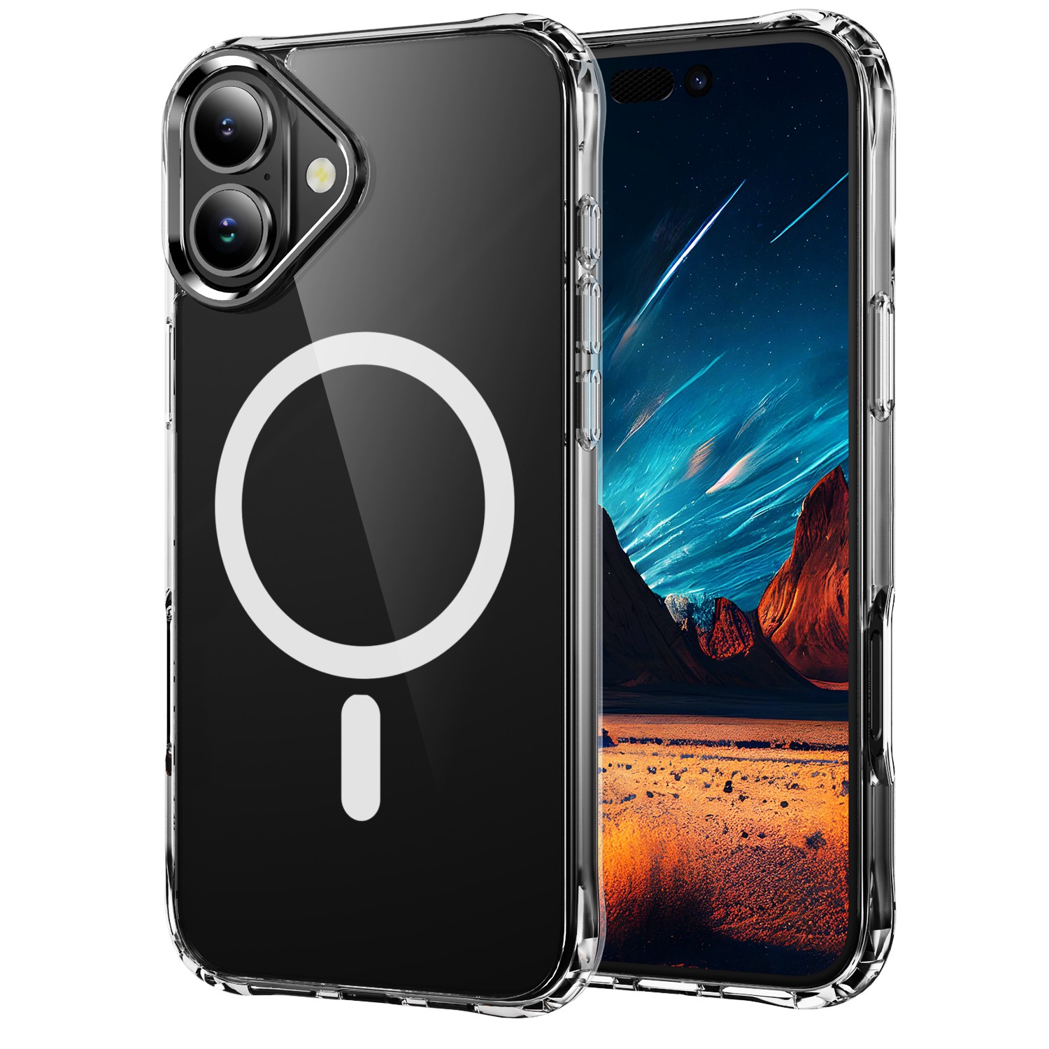 Perfectionists Caurspīdīgs magnētiskais futrālis Apple iPhone 16 Plus, caurspīdīgs