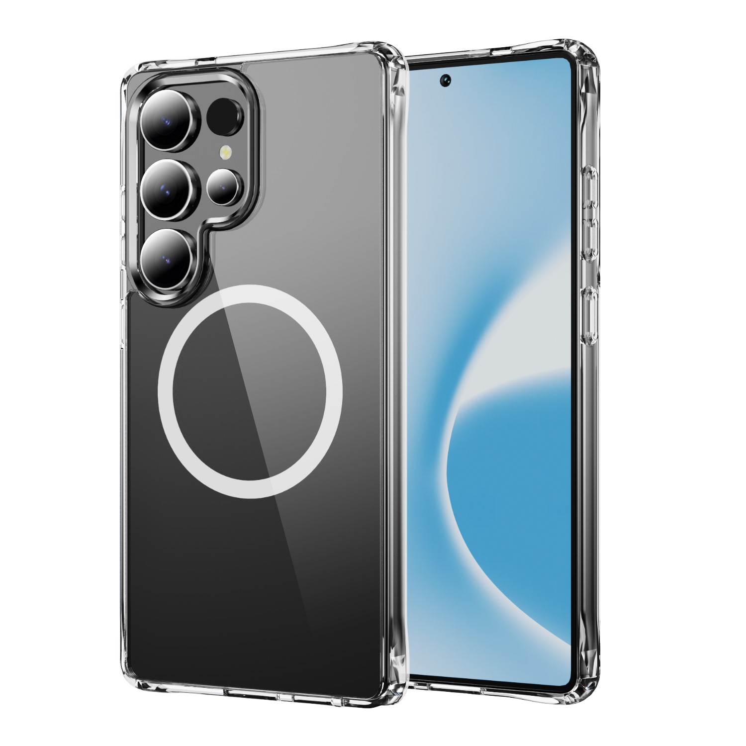 Perfectionists Caurspīdīgs magnētiskais futrālis Samsung S936 S25 Plus caurspīdīgs