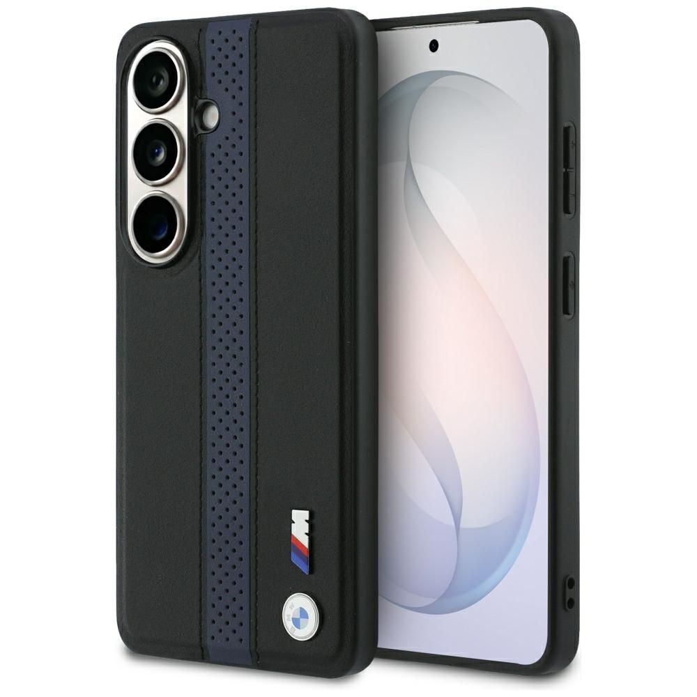 BMW Perforated Stripe Logo MagSafe Maciņš for Samsung Galaxy S26 - zils