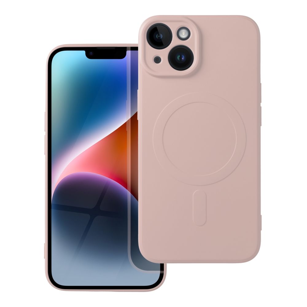 SILICONE MAG COVER viedtālruņa apvalks saderīgs ar MagSafe iPhone 14 rozā