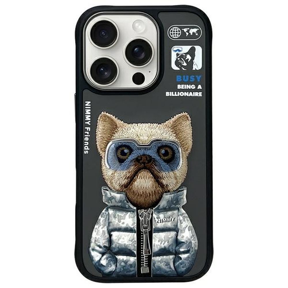 Nimmy Cool&Cute 2.0 Suņa viedtālruņa apvalks iPhone 16 Pro Max - melns