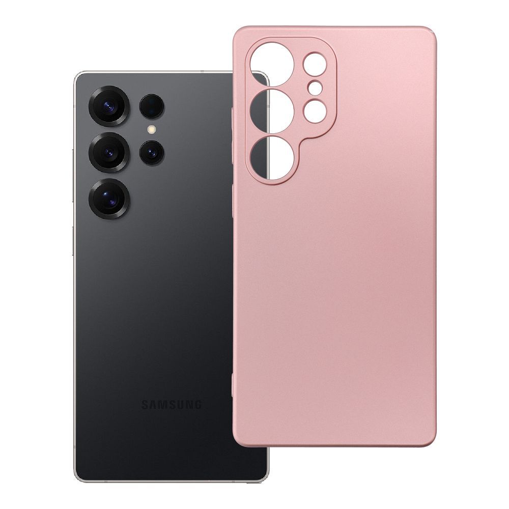 METALLIC viedtālruņa apvalks SAMSUNG S25 Ultra rozā