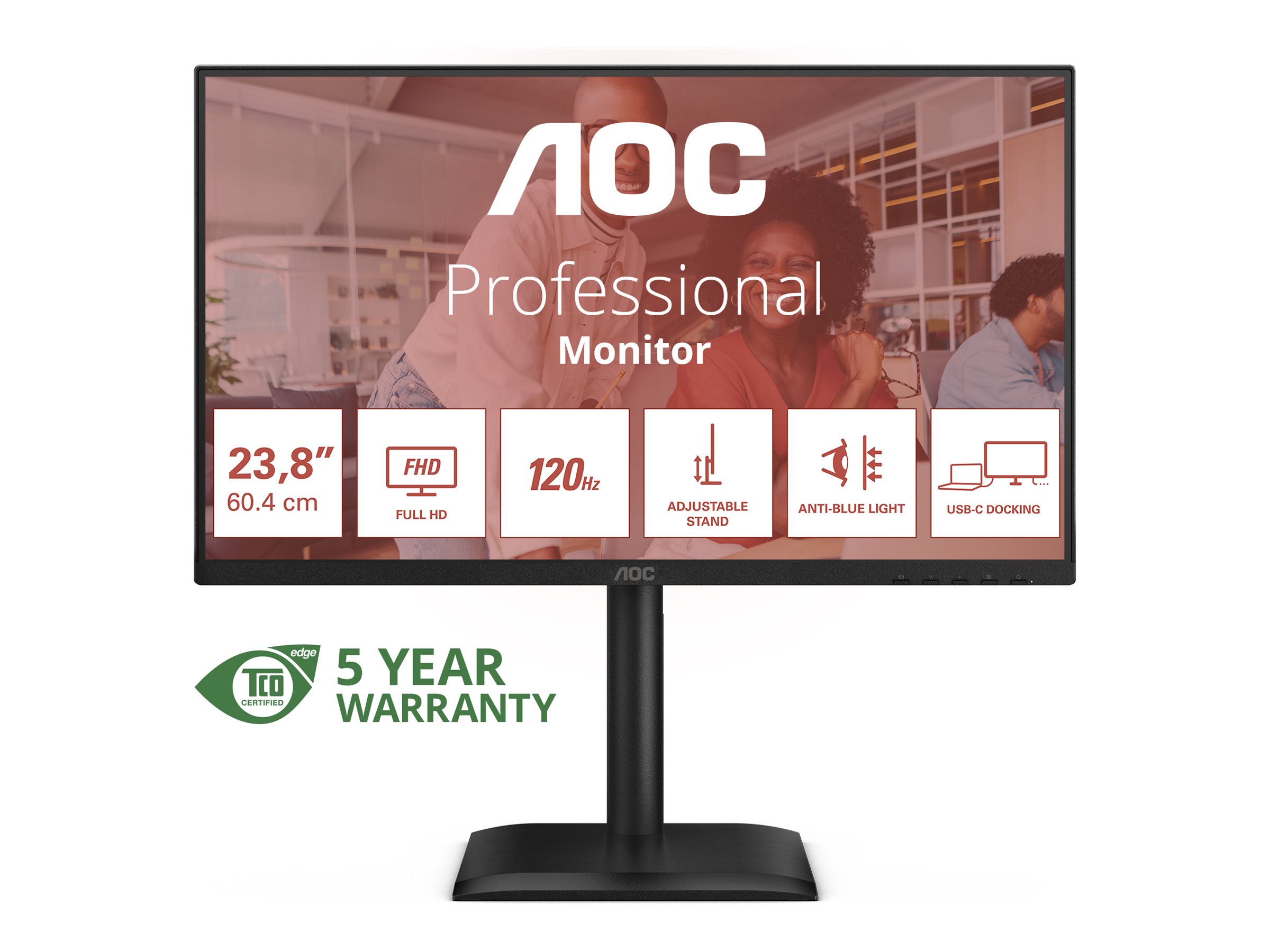 AOC 24E4CV monitors 23.8" FHD IPS 120Hz 4ms