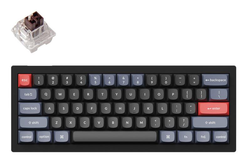 Bezvadu tastatūra KEYCHRON V4 RGB melns V4-B3
