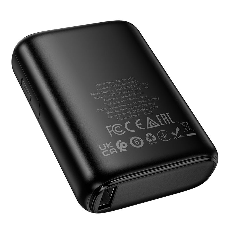 Powerbank Hoco 5000 mAh 2A J158 melns