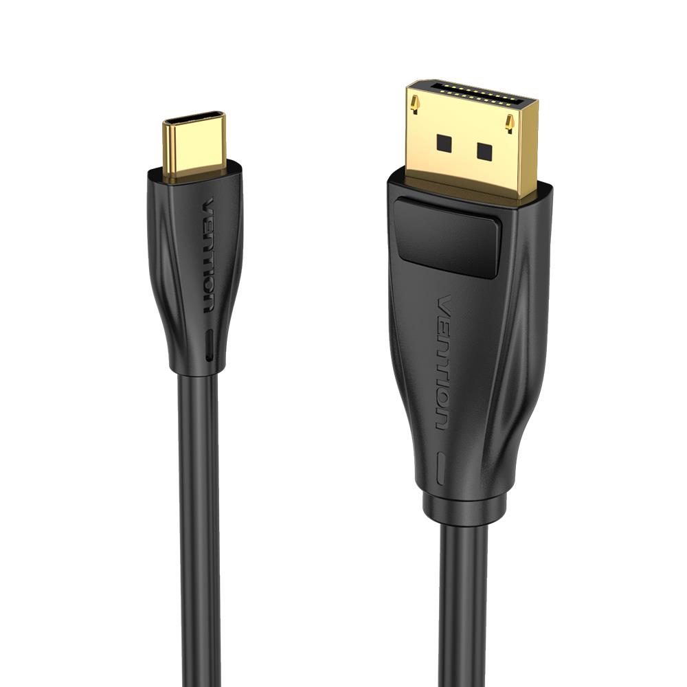 USB-C uz DisplayPort 1.4 kabelis Vention CGYBH, 2 m, 8K 60Hz/4K 120Hz (melns)