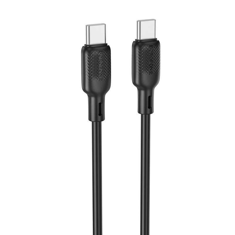 Borofone Kabelis BX113 Lenny - Type C uz Type C - PD 60W 3A 2 metri melns