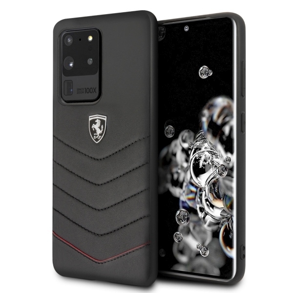 Ferrari kietais apvalks FEHQUHCS69BK S20 Ultra G988 - melns Heritage
