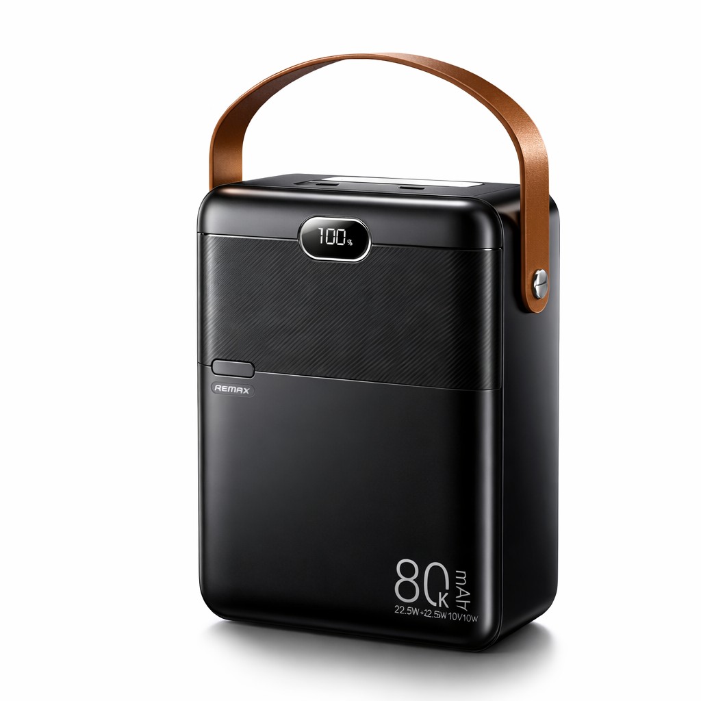 Ārējā baterija Power Bank Remax RPP-118 22.5W 80000mAh melna
