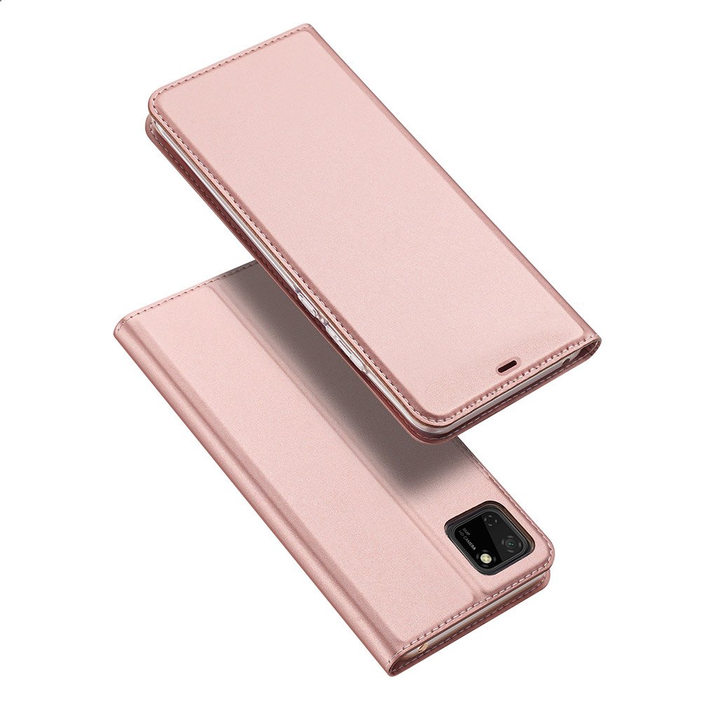 DUX DUCIS Skin Pro grāmatas tipa viedtālruņa apvalks Huawei Y5p rozā