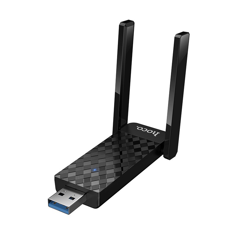 USB Wi-Fi adapteris Hoco HI34 Wi-Fi6 melns