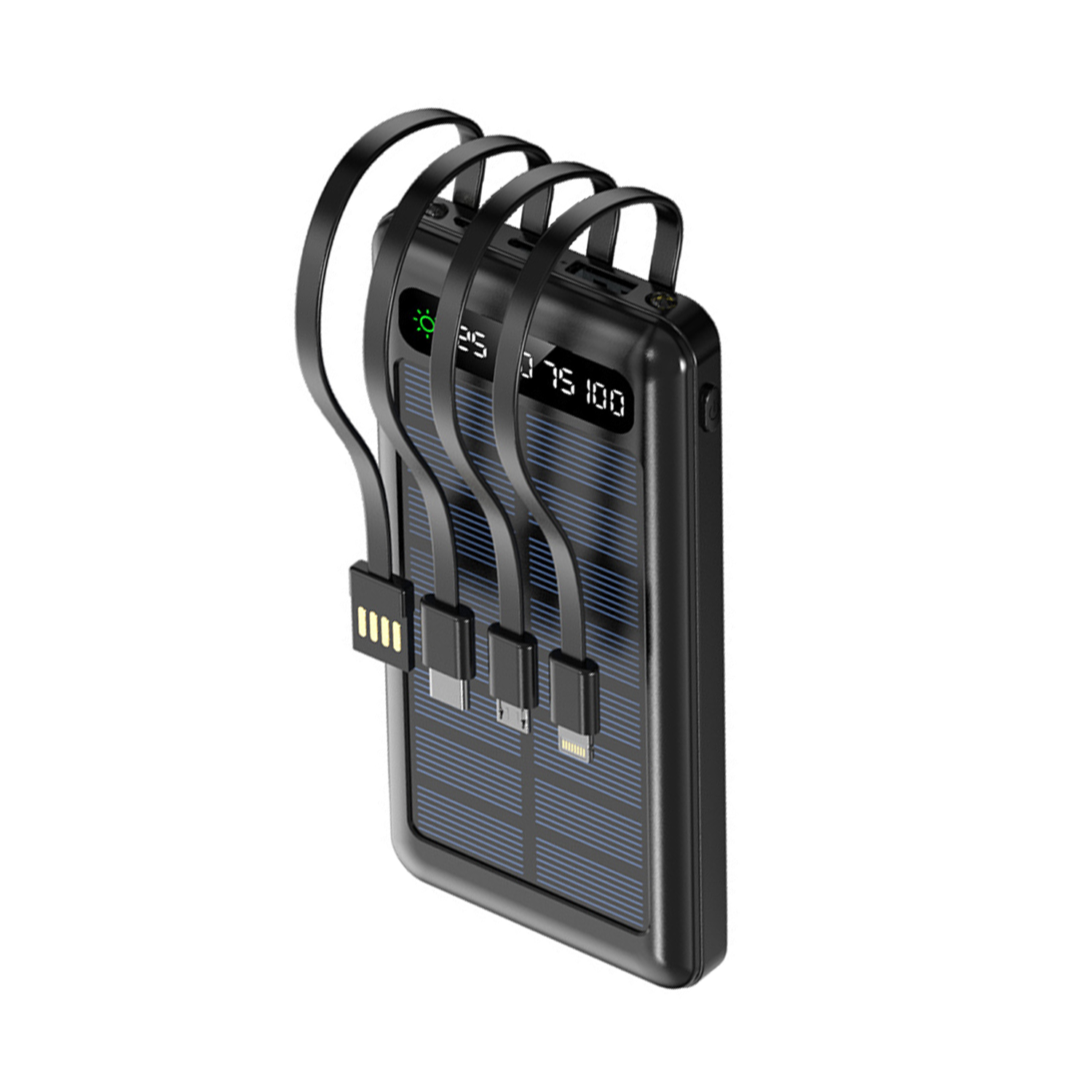 Setty solar power bank SLR-100 10000 mAh melns