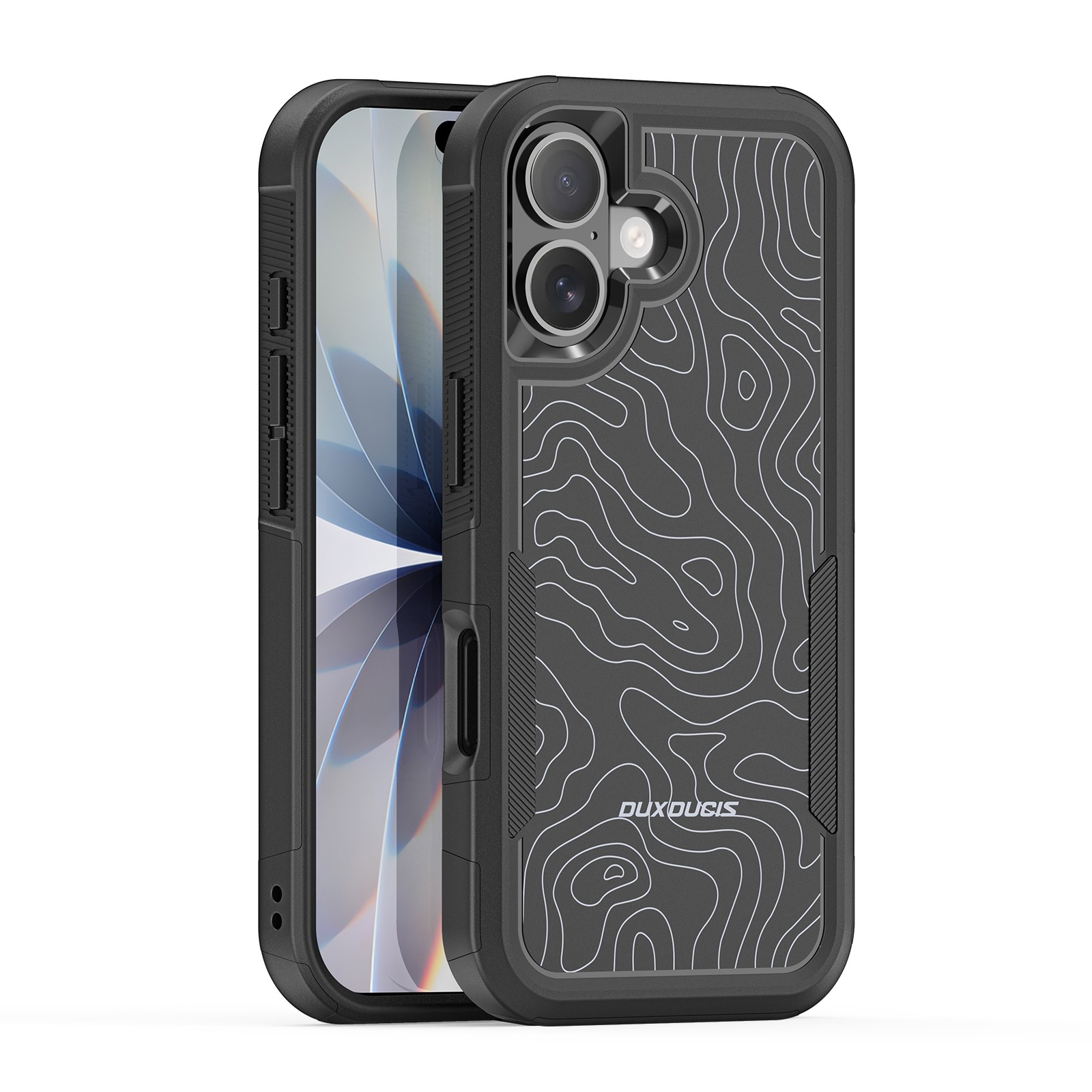 Korpuss Dux Ducis Apple iPhone 17 melns (Kontūru raksts)