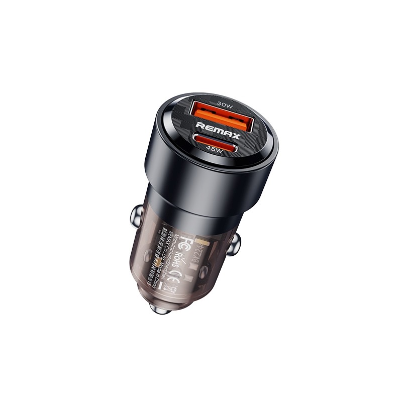 Auto lādētājs Remax RCC360 75W USB-C/USB-A melns