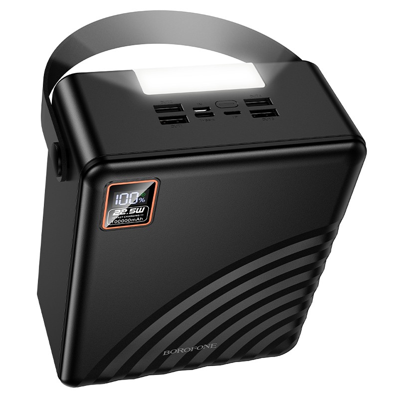 Ārējā baterija Power Bank Borofone BJ85 22.5W+PD20W 100000mAh melna