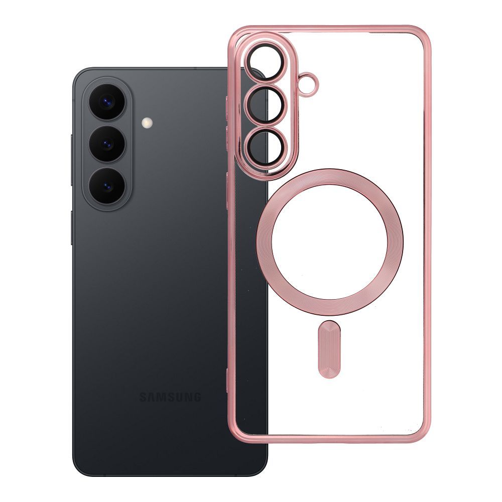 ELECTRO MAG COVER viedtālruņa apvalks saderīgs ar MagSafe SAMSUNG S26 Edge rozā zelts