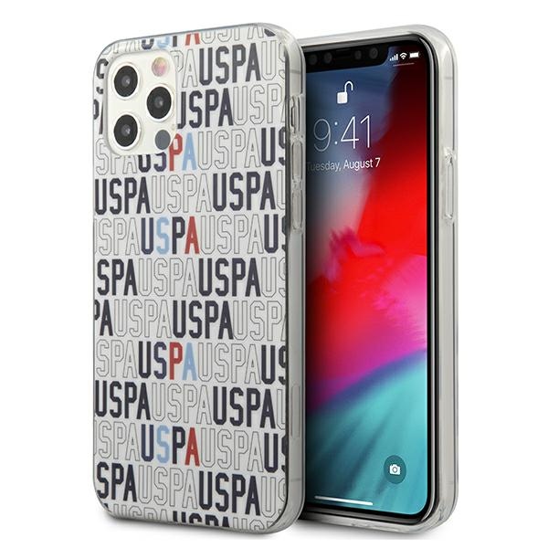 US Polo USHCP12MPCUSPA6 Logo Mania Collection vāciņš ierīcei iPhone 12 / 12 Pro 6.1", balts