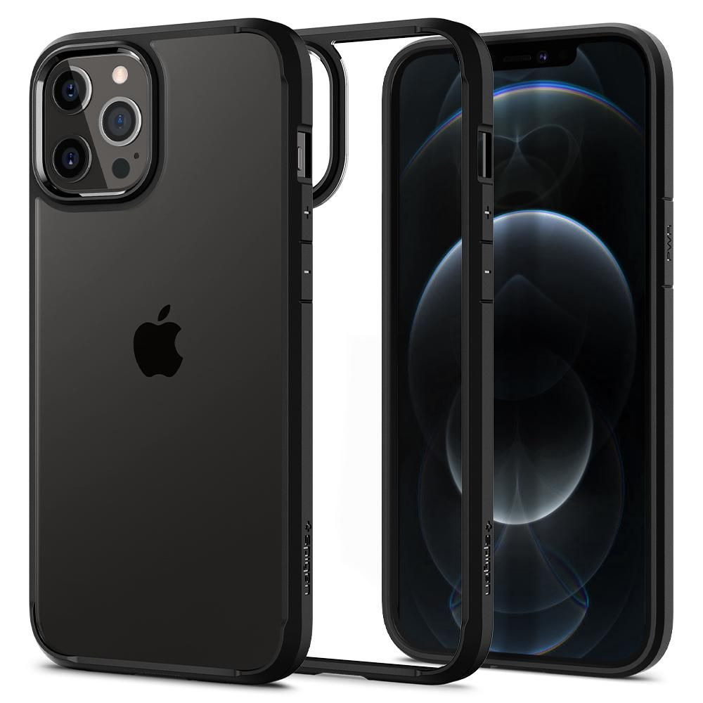 Spigen Ultra Hybrid apvalks viedtālrunim iPhone 12 / 12 Pro - Matēts melns