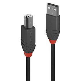 USB2 A-B kabelis 10m Anthra 36677