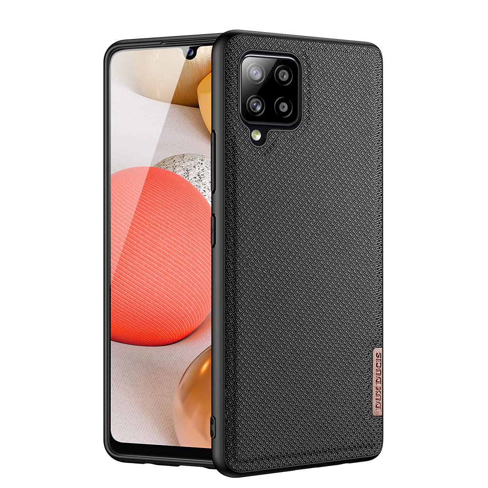 Dux Ducis Fino apvalks pārklāts ar neilona materiālu Samsung Galaxy A42 5G melns