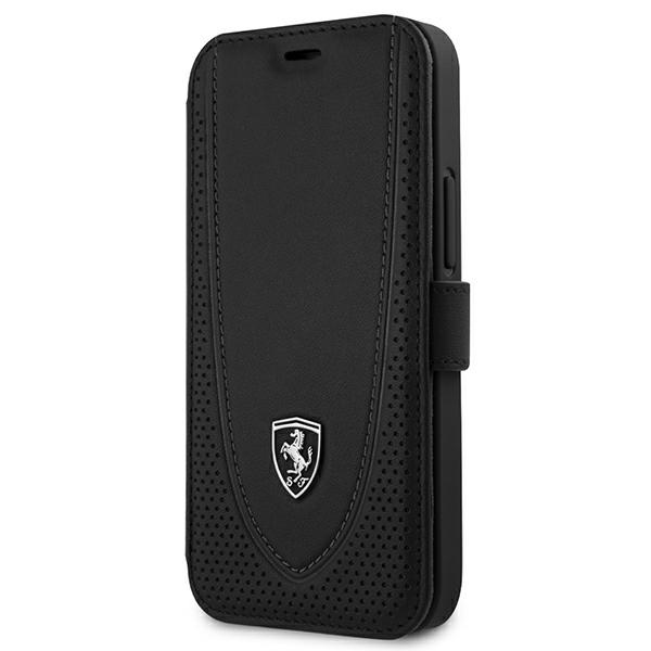 Ferrari FEOGOFLBKP12SBK atvāžamais maciņš iPhone 12 mini 5,4" Off Track Perforated – melns
