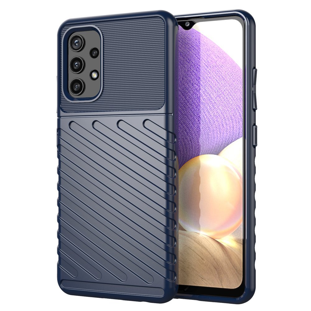 Thunder Case elastīgs izturīgs izturīgs apvalks TPU viedtālruņa apvalks Samsung Galaxy A72 4G zils