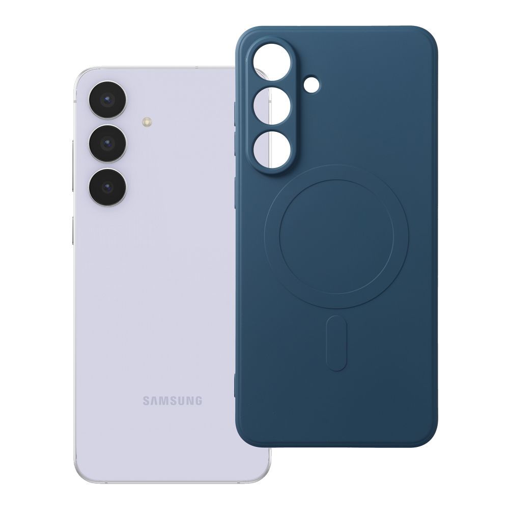 SILICONE MAG APVALKS saderīgs ar MagSafe SAMSUNG S25 FE zila