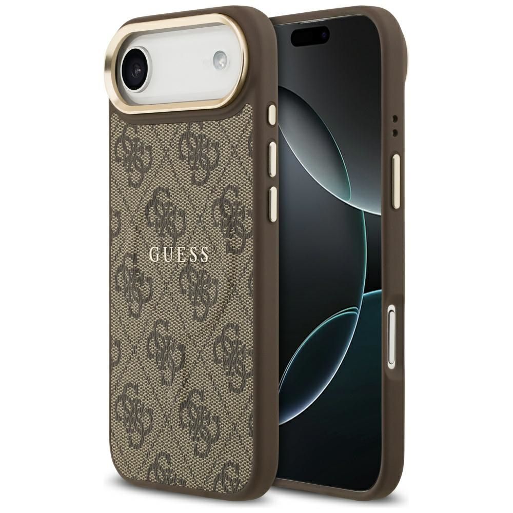 GUESS apvalks IPHONE 17 Air saderīgs ar MagSafe GUHMP17MP4MSEGCW (PU 4G ar klasisko) brūns