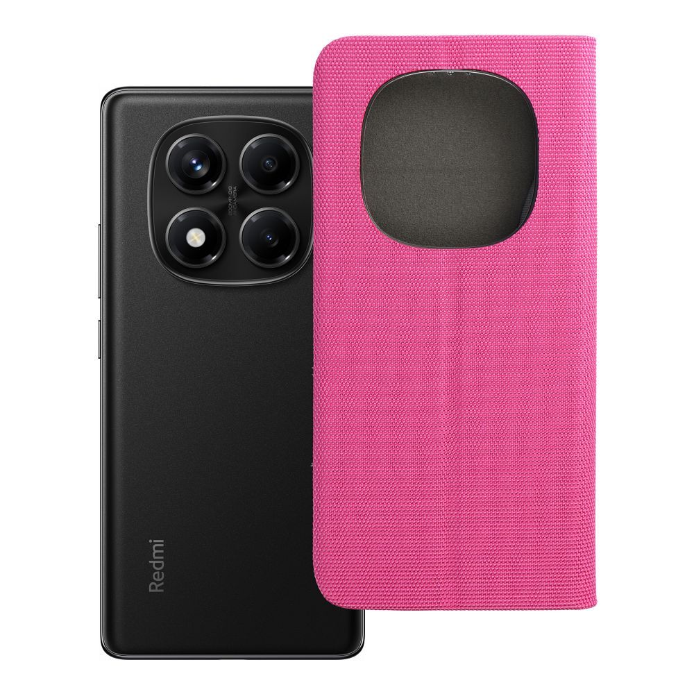 SENSITIVE grāmatas tipa viedtālruņa apvalks XIAOMI Redmi Note 14 PRO 4G gaiši rozā