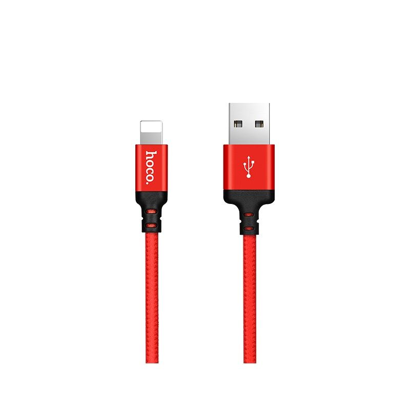 USB cable Hoco X14 Lightning red-black 1.0m