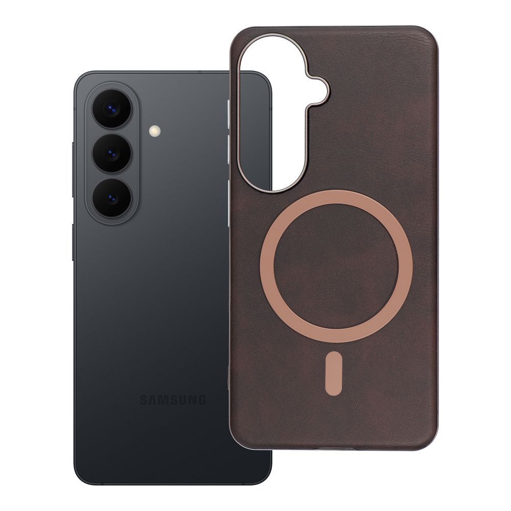 GENTLEMAN MAG COVER magnētiskais viedtālruņa apvalks, saderīgs ar MagSafe, paredzēts SAMSUNG S26 Pro, brūns