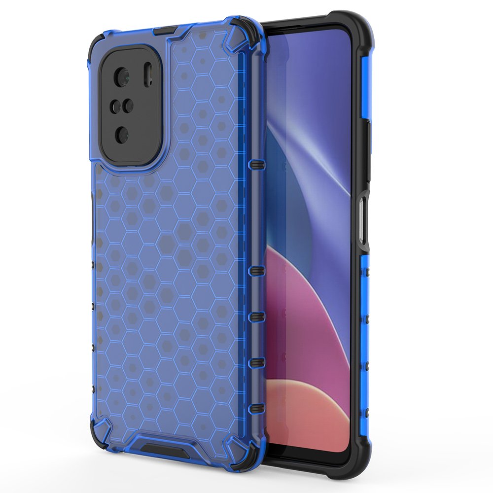 Honeycomb apvalks bruņu apvalks ar TPU buferi Xiaomi Redmi K40 Pro+ / K40 Pro / K40 / Poco F3 zils