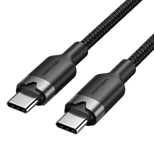 Vention USB-C uz USB-C kabelis 1m melns TRDBF