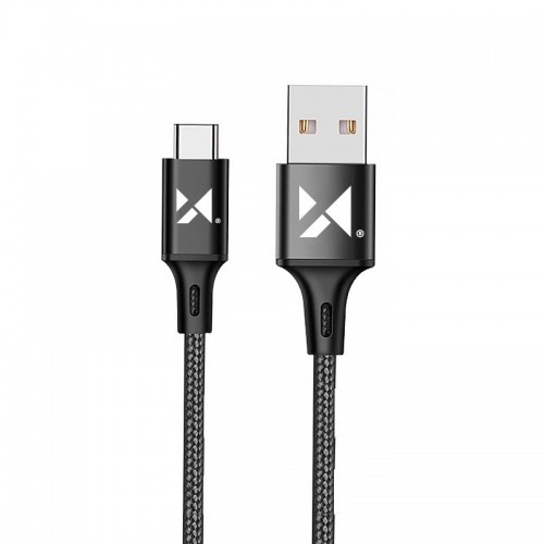 USB kabelis Wozinsky WUC-C1B melns Type-C 100cm