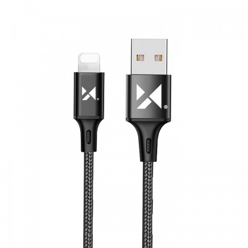 USB kabelis Wozinsky WUC-L2B melns Lightning 200cm