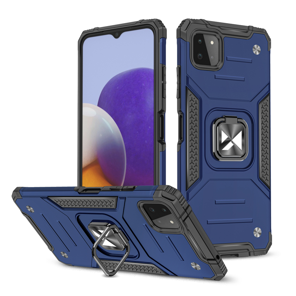Wozinsky Žieda apvalks ar statīvu izturīgs zils Samsung Galaxy A22 4G