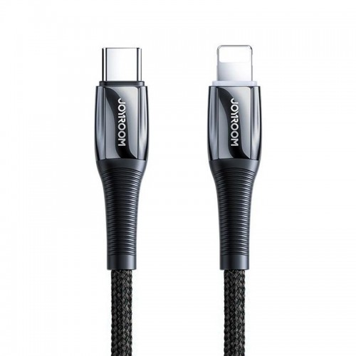 USB kabelis Joryoom S-1224K2 melns Type-C / Lightning 120cm (līdz 20W)