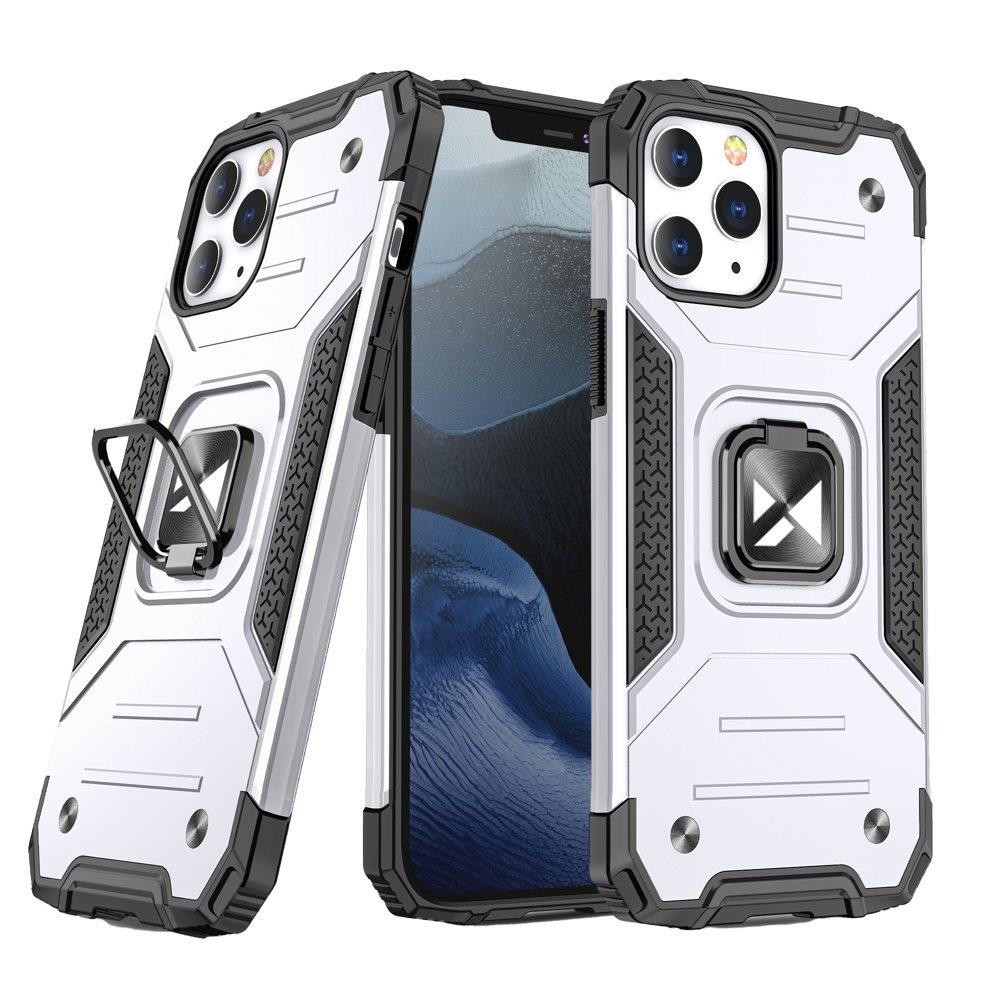 Wozinsky Ring Armor Case statīvs izturīgs viedtālruņa apvalks iPhone 13 mini sudraba