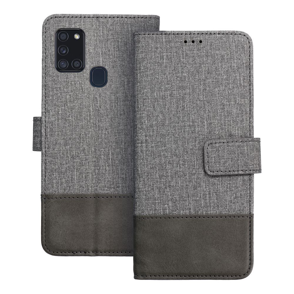 Viedtālruņa apvalks (m) GOMMA Book SAMSUNG A21s - pelēks (m)