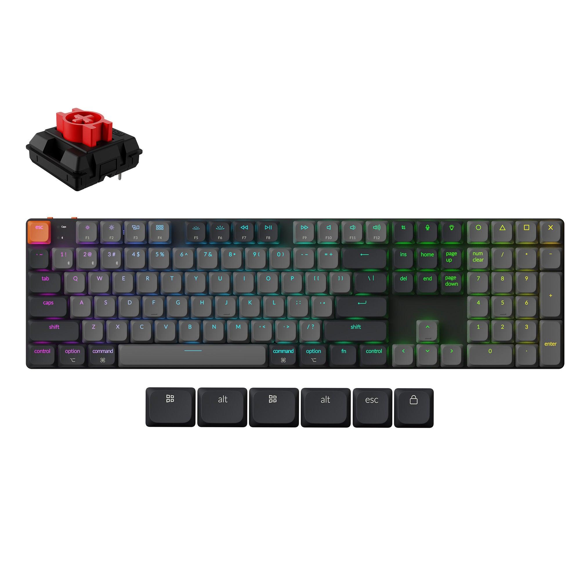 Bezvadu tastatūra KEYCHRON K5 RGB melna