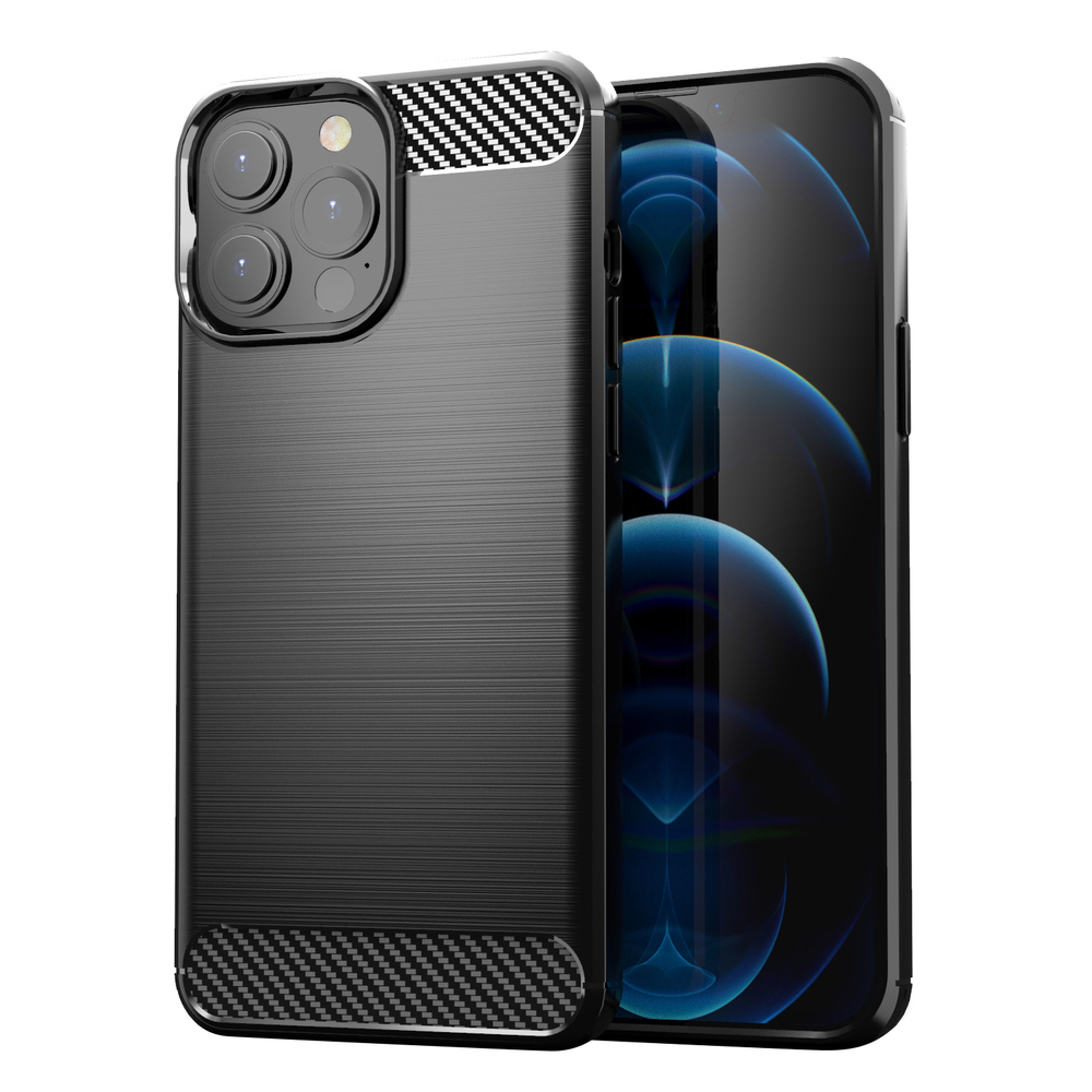 Oglekļa apvalks elastīgs pārsegs TPU apvalks iPhone 13 Pro Max melns