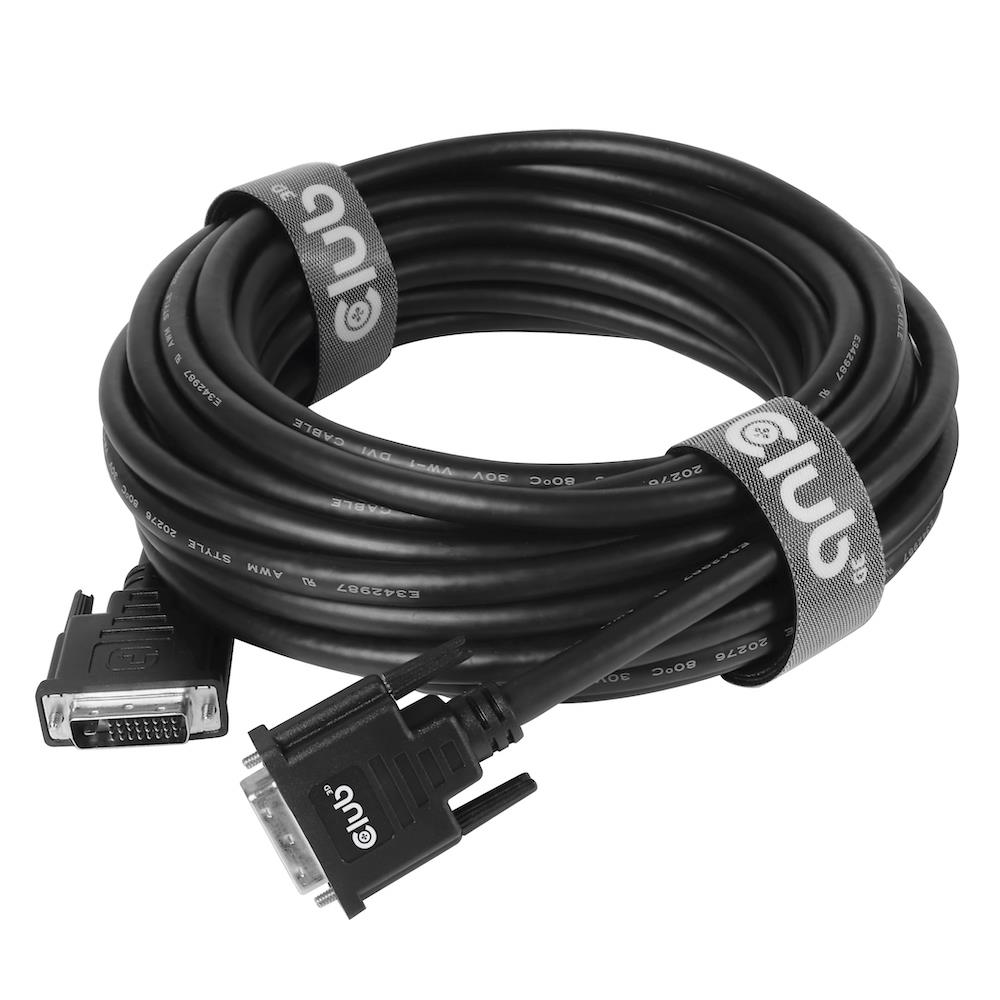 KABELIS DVI-D UZ DVI-D 10M/M/M CAC-1220 CLUB3D