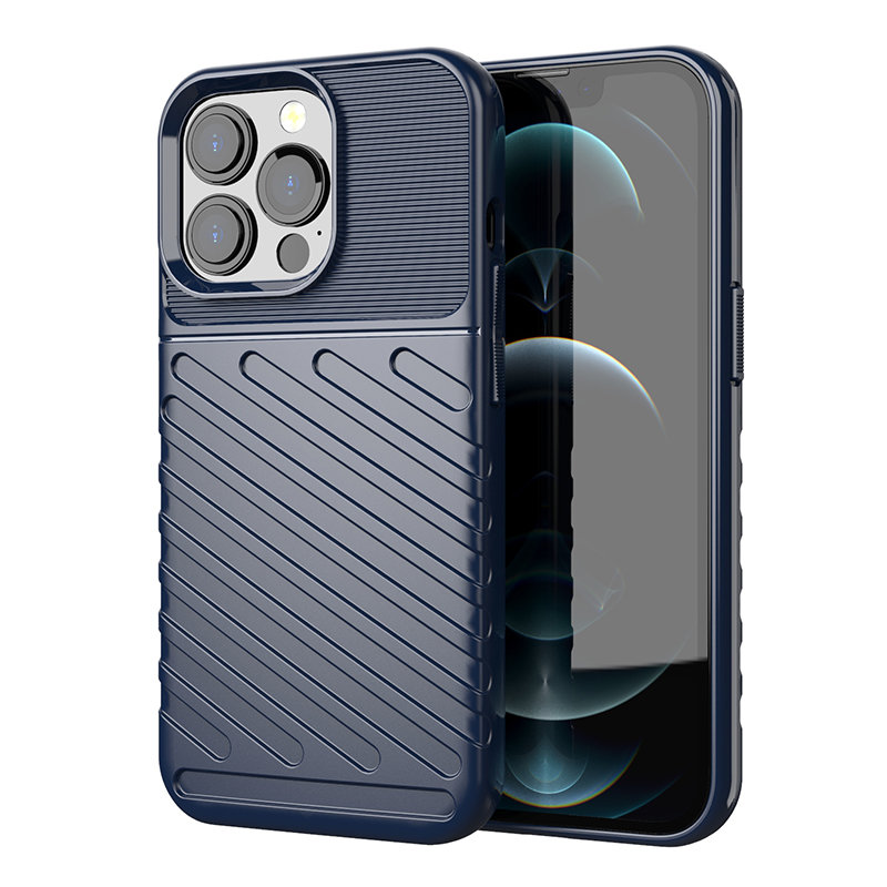 Thunder Case гибкий прочный защищённый TPU чехол для iPhone 13 Pro синий
